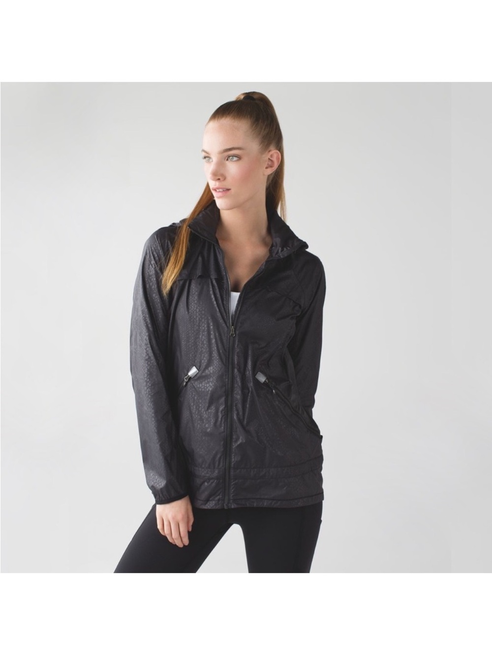 lululemon athletica HTF Miss Misty II Black Hooded Lightweight Utility Jacket
